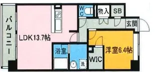 博多プレイス【9階】の間取り