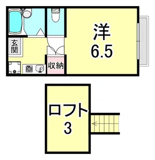 ヴィラ・スリースター尼崎【1階】の間取り
