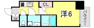 エスリード神戸兵庫駅アクアヴィラ【4階】の間取り