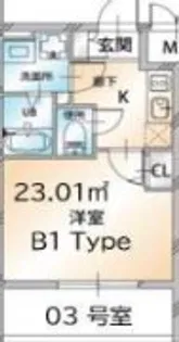 クオーレ神戸山手【5階】の間取り