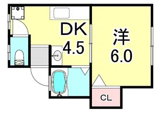 江川ハイツ【2階】の間取り