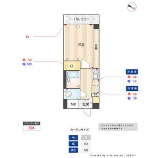 ビエラコート西新【2階】の間取り