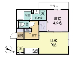 D-room麦野参番館【1階】の間取り