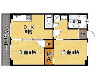 ハッピーエステート横手【1階】の間取り
