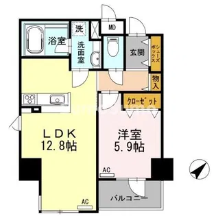 リーブル 博多駅前【6階】の間取り