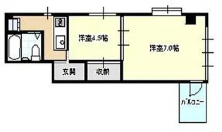 サンパレス尾浜【5階】の間取り