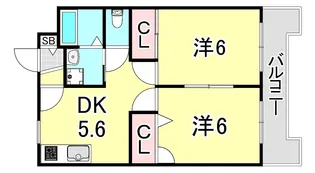フローレンス西宮Ⅱ【1階】の間取り