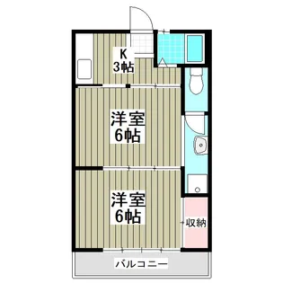 埼玉県鶴ヶ島市羽折町【アパート】の間取り