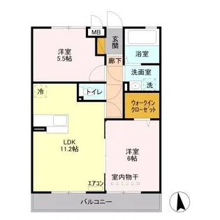 サニーコート日吉【2階】の間取り