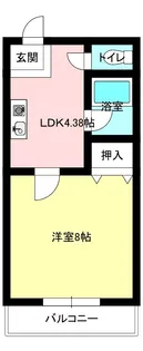 埼玉県東松山市元宿2丁目【アパート】の間取り