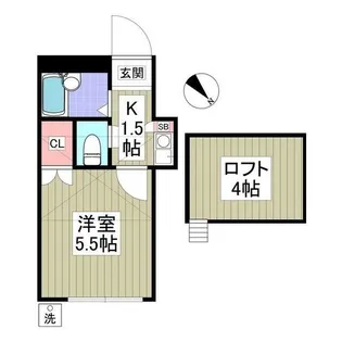 埼玉県鶴ヶ島市富士見5丁目【アパート】の間取り