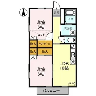 埼玉県熊谷市中西3丁目【アパート】の間取り