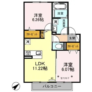 プランドールI【2階】の間取り