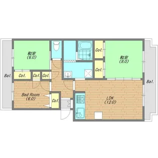 KEレジデンス【4階】の間取り