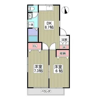 レーベンハイツ【105号室】の間取り