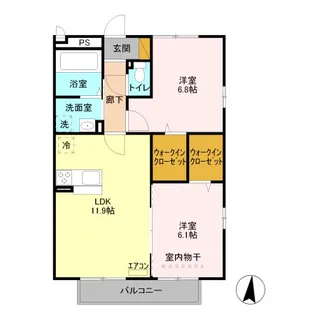 グラン・エスポワールI【202号室】の間取り