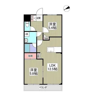 サニーエステート【2階】の間取り