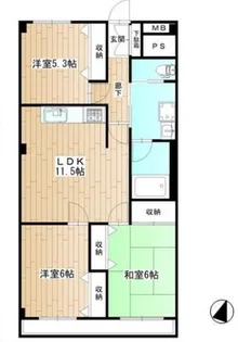 昭和コーポ箭弓町【1階】の間取り