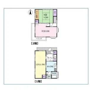 埼玉県東松山市大字市ノ川【一戸建】の間取り