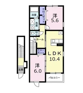 ユメリニアB【2階】の間取り