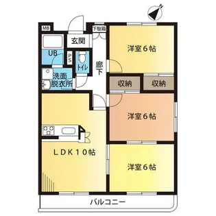 グリーンマンション大谷【3階】の間取り