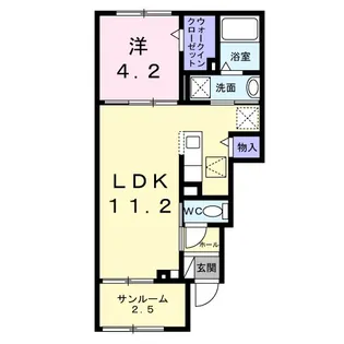 コンフォート ヒル【1階】の間取り