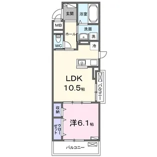 クラール【2階】の間取り