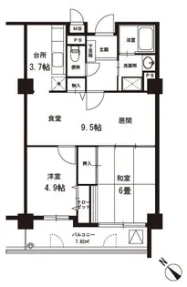 ドルミ若葉【6階】の間取り