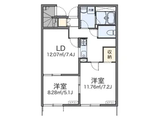 レオネクストハッピースクエア【1階】の間取り