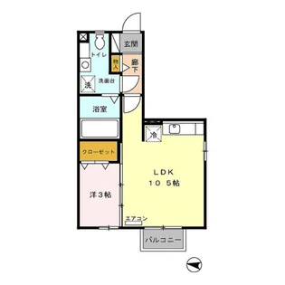 モナリエ富士見【1階】の間取り