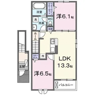 パークレジデンス ミッド【2階】の間取り