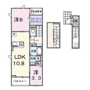 グラン・シャトー武蔵嵐山B【3階】の間取り