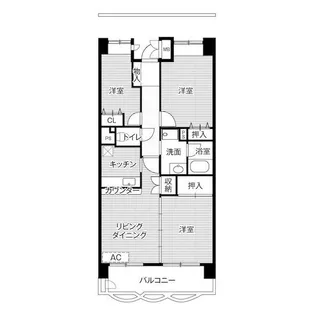 ビレッジハウス東松山タワー1号棟【8階】の間取り