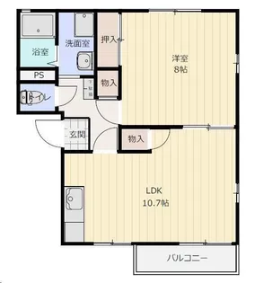 ロジュマンB【1階】の間取り
