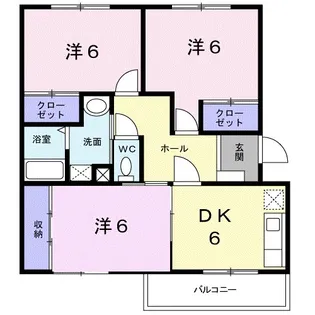 ヴィレッジトミタA【2階】の間取り