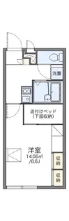 レオパレスエクセラン【2階】の間取り