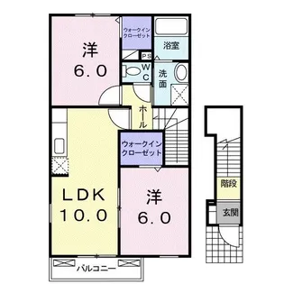 チュリスガーデン サンリット【2階】の間取り
