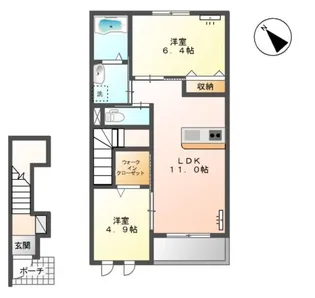サンライズ【2階】の間取り