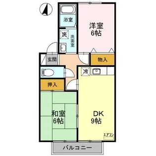 アモールKAZAMA【1階】の間取り