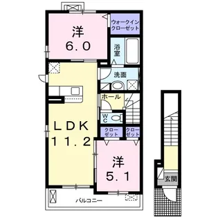 パークサイド・プリムラII【2階】の間取り