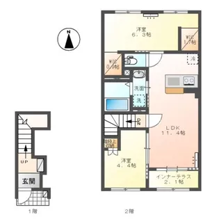 仮)深谷市国済寺スターテラスII【2階】の間取り