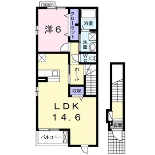 ヴィラ・ソレイユ【2階】の間取り