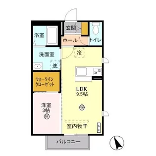 アンシャンテ東方【1階】の間取り