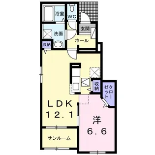 カーサ フールー【1階】の間取り