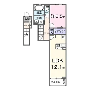 サンライズ【2階】の間取り