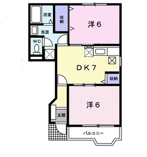 ファミールメゾンD【1階】の間取り