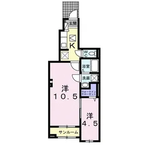 ヴェゼル【1階】の間取り