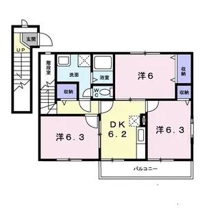 メゾンスクウェア【2階】の間取り