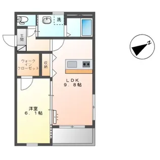 仮)熊谷市新堀スイートテラス【2階】の間取り