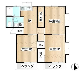 昭和コーポ若松町II【2階】の間取り